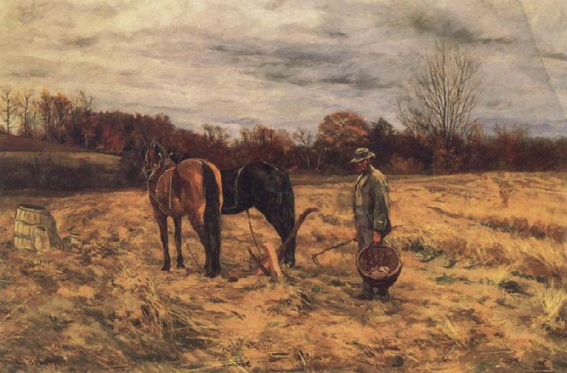 John W.Beatty Harvest Sence France oil painting art